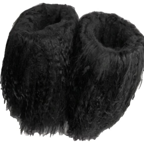 Bearpaw Boetis II Black Curly Lamb Fur Sheepskin Lined Mongolian Sherpa Boots 6 - Picture 7 of 8